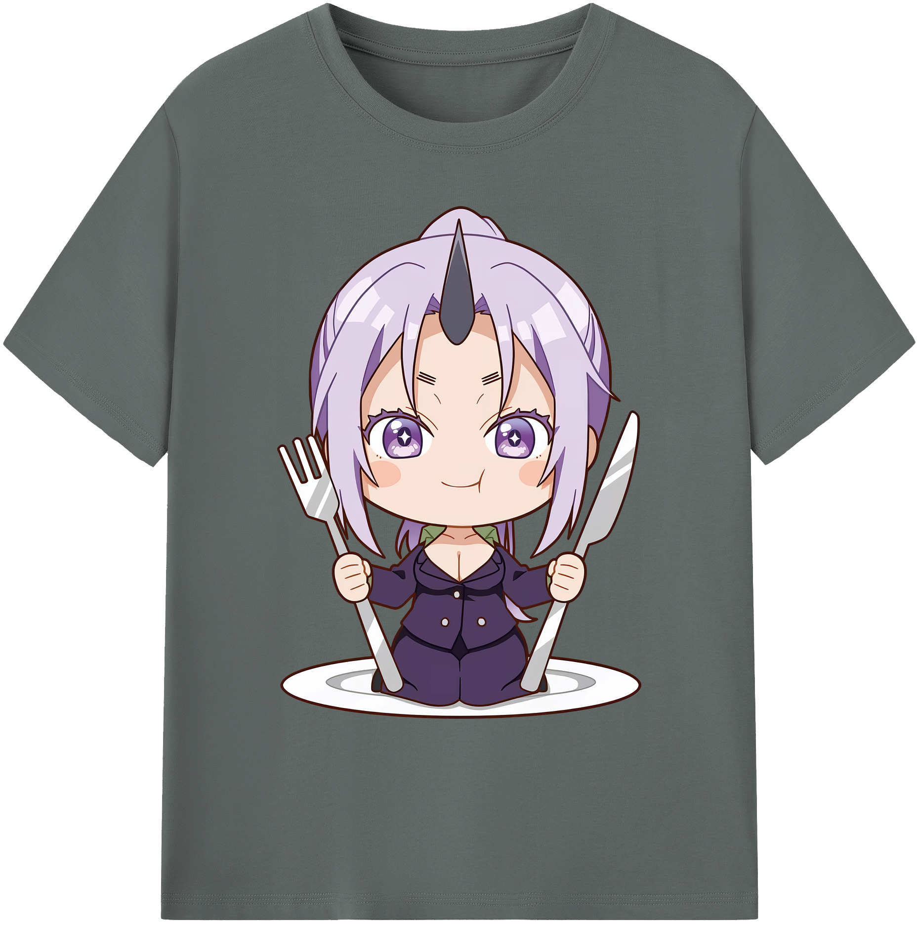（画像用） 転スラ Regarding Reincarnated to Slime 綿100％ メンズ半袖Tシャツ｜肌触りやわらか＆通気性